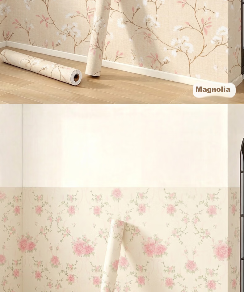 Oumai Self-Adhesive Waterproof Wall Sticker Floral Pattern 3 Meters for Dormitory Bedroom Renovation 13