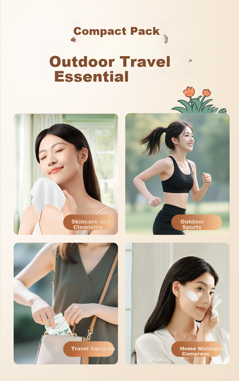 Xinxiangyin Facial Wipes 12 Packs Disposable 90g High GSM Face Towels Portable Travel Dual-Use Wet and Dry 11