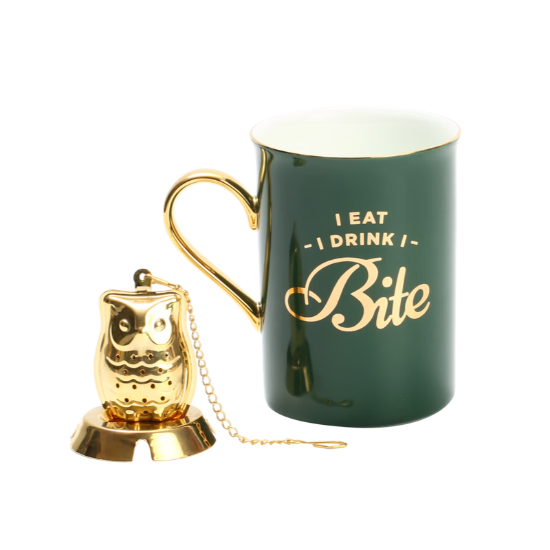 THE BEAST Bone China Mug, Grass Green Gift Box Cup, Water Cup, Mid-Autumn Festival Birthday Gift, Souvenir