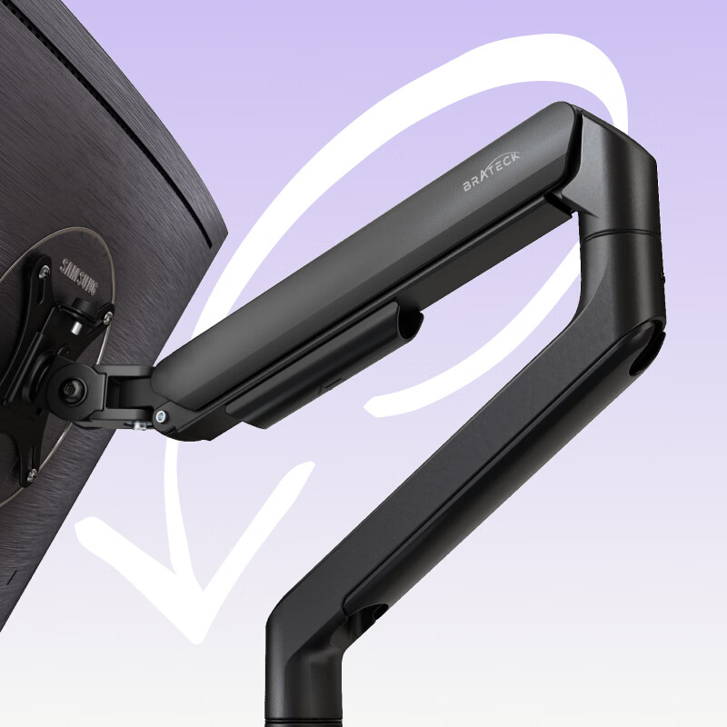 Brateck Beihu Monitor Arm Mechanical Arm Computer Stand Desktop Clamp Base Screen Riser Height Adjustable 17-32 Inch E360 Compatible with Zoway E350 Upgrade
