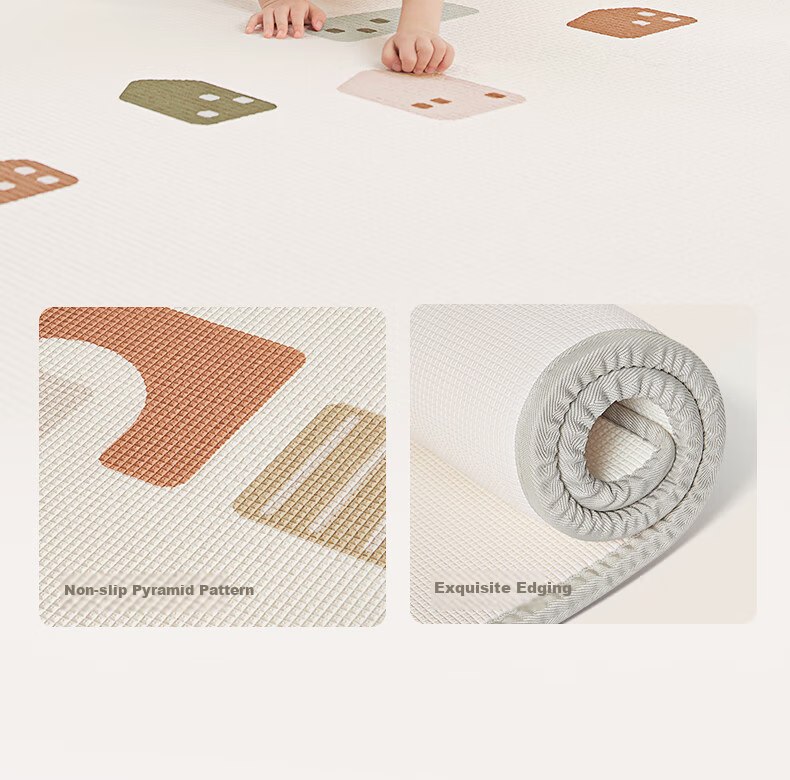 BG-BABYGO Baby Thickened Crawling Mat Infant Children's Home Living Room Floor Mat XPE Play Crawling Mat 180*150*2cm 34