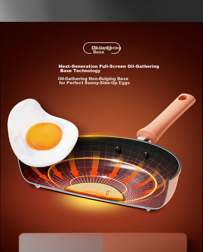 SUPOR Red Dot Oil-Gathering Non-Stick Frying Pan 26CM Gas Stove Compatible PJ26LX1 4
