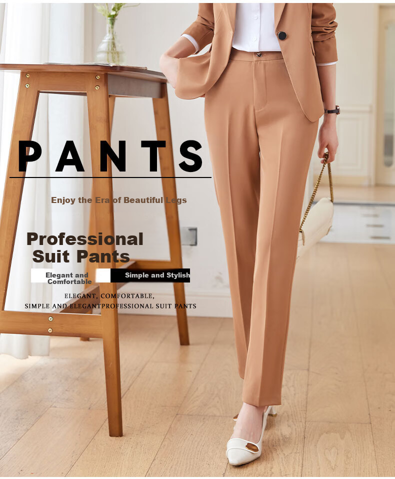 Romon Women's Summer Stretch Breathable Elegant Office Black Dress Pants 2XL 2