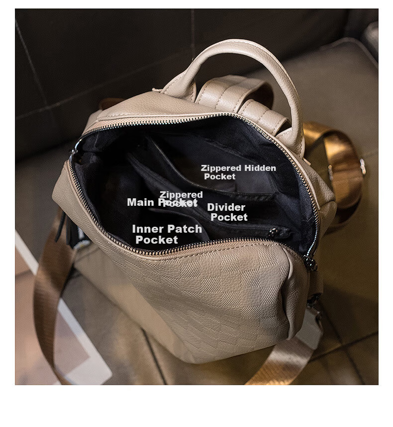 FOXER Women's Large Capacity Backpack School Bag Sports Travel Commuter Bag Luxury Lightweight Gift for Girlfriend 5