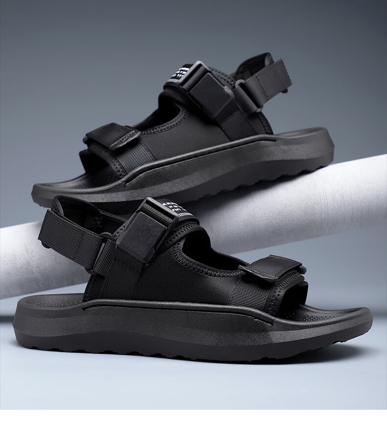 MEXICAN Spring Summer New Men's Sandals Beach Shoes Slippers Breathable Black Size 39 22