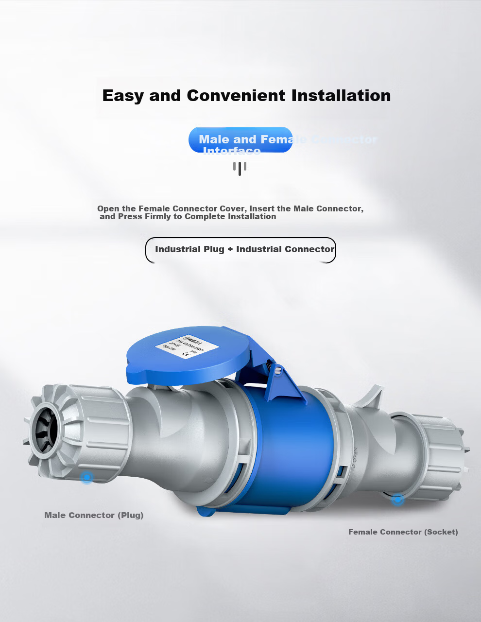 Shendunweishi (SDWS) Industrial Plug Connector 16A Three-Phase 3-Core IP44 Waterproof Aviation Socket Coupler Male SPC4316 for Data Center PDU Power Cable 8