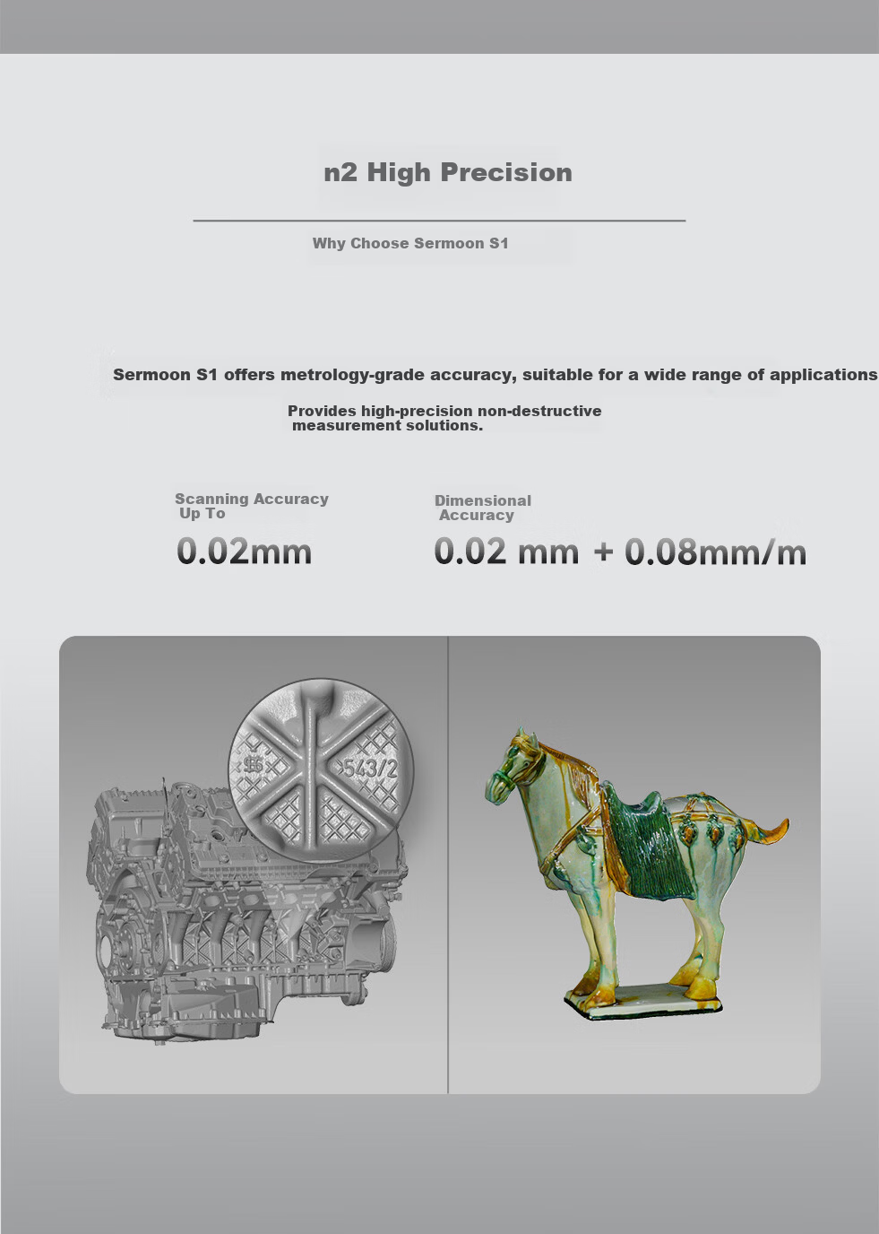 Creality 3D Sermoon S1 Handheld Portable 3D Scanner Home Student Educational Modeling Device Full-Color HD Reverse Modeling Sculpture Human Body Auto Parts Data Collection 10