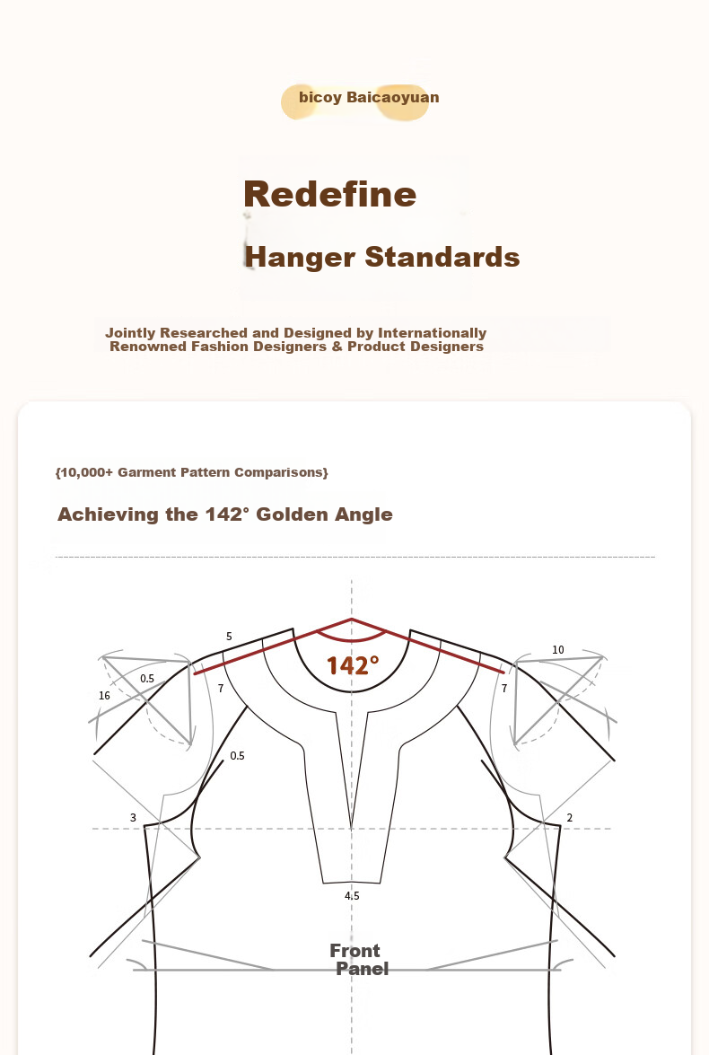 Baicaoyuan Non-Marking Clothes Hangers Anti-Slip 2026 New Thickened and Widened Steel Tube Clothes Hangers 20-Pack 3