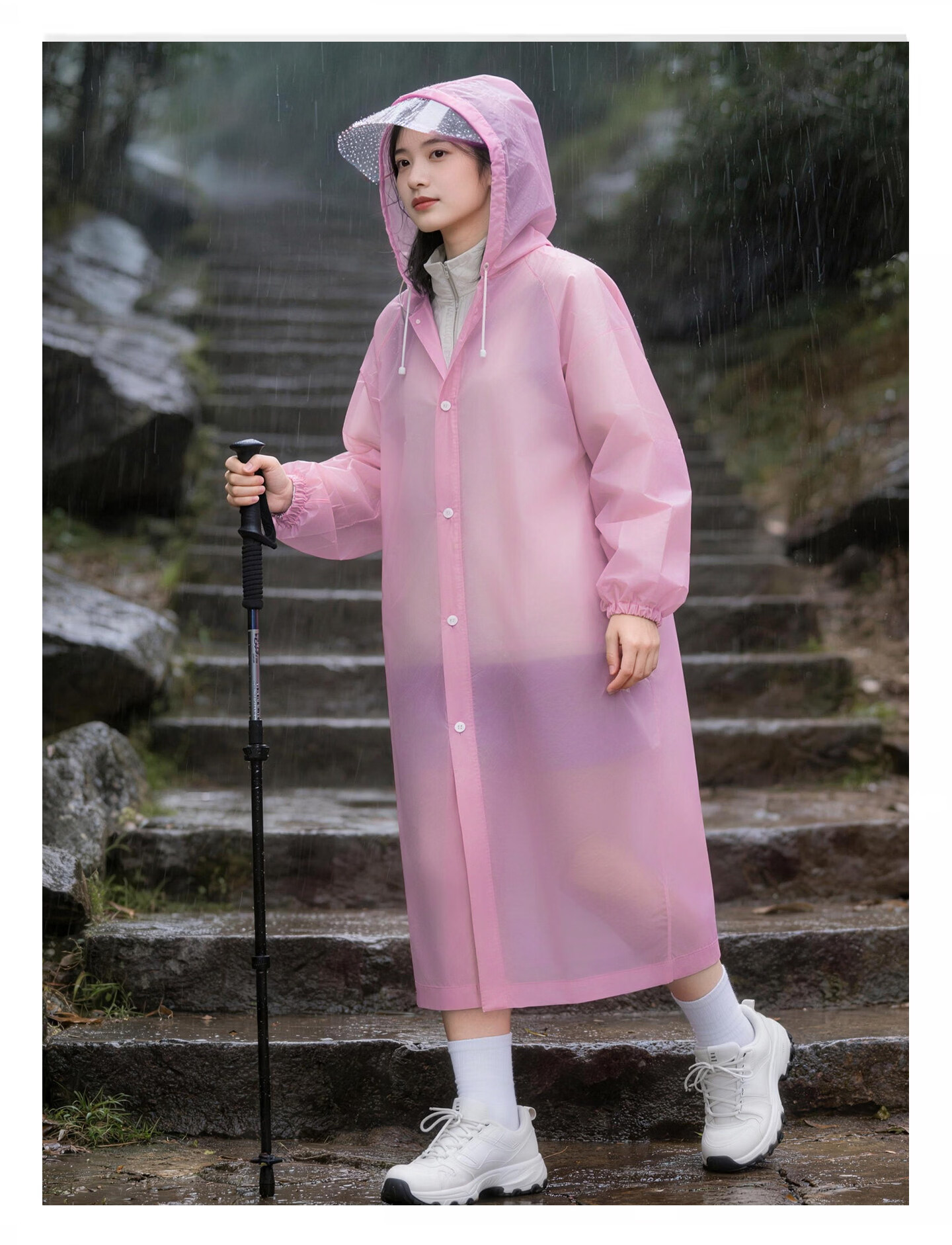 AIKANGNI Disposable Raincoat, Thickened for Heavy Rain Protection, Full Body Coverage for Adults, Suitable for Electric Bikes, Stylish Design, Bangni Playground 25