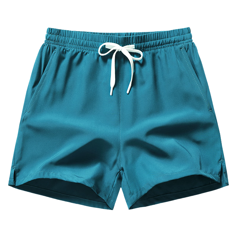 ROMON Men's Shorts, Summer Lightweight Ice Silk Loose-Fit Athletic Casual Three-Quarter Length Pants for Men, Black, Size M