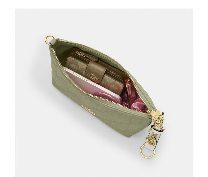 COACH Women's CAITLIN Quilted Detail Shoulder Crossbody Bag in Pistachio CDZ88 9