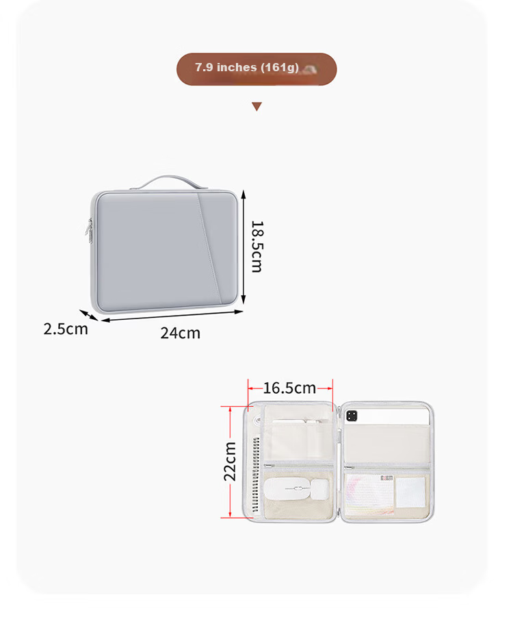 Biyoumei Tablet Inner Sleeve Case for Huawei Apple iPad Air Keyboard Protective Storage Bag 5