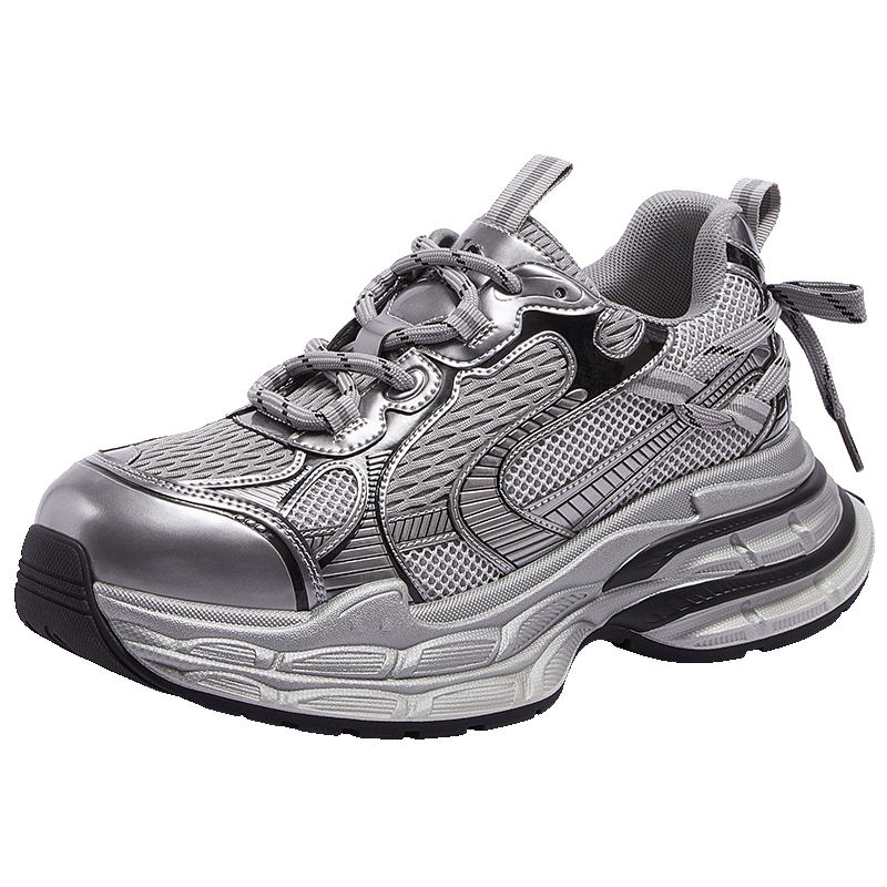 CAMEL Silver Moon 3rd Generation Dad Shoes Versatile Outdoor Height-Increasing Casual Shoes L16S283125 Gray/Gun/Black (Men's) Size 39