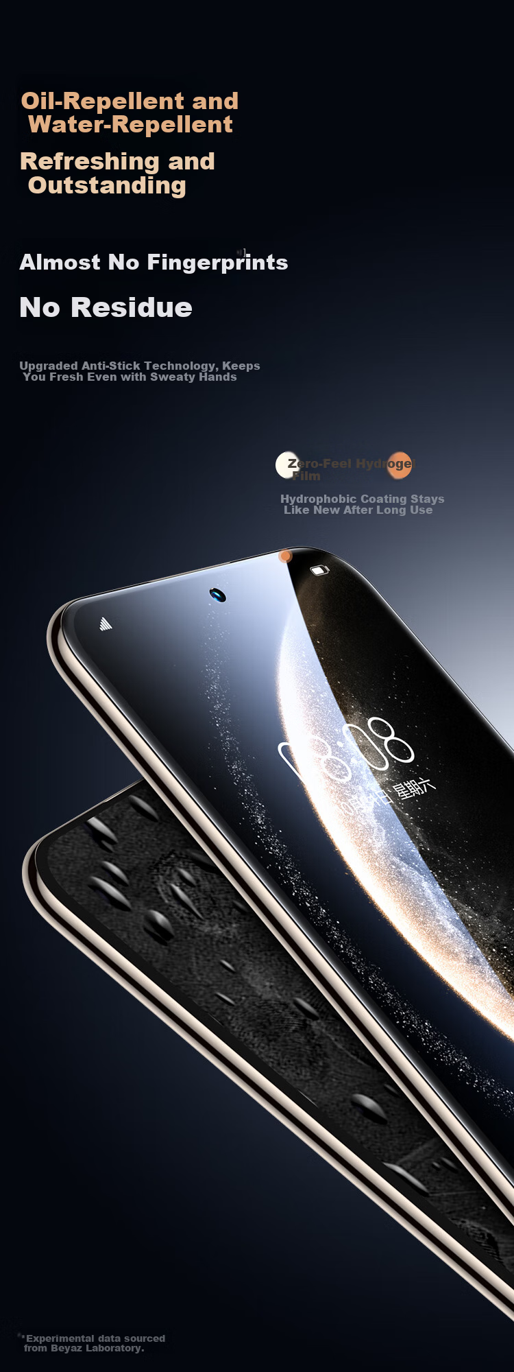 BIAZE [Full Screen Nano 2 Pieces] Hydrogel Film for Huawei Mate70 Air, Mate70Air Phone Screen Protector, High-Definition Full-Screen Non-Tempered Anti-Scratch Protective Soft Film JM1064 5