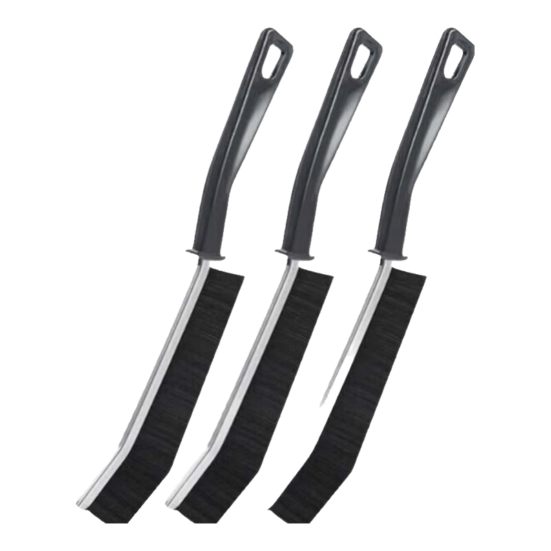 Jiebishi Gap Brush, Bathroom No-Corner Brush, Toilet Window Gap Groove Tile Cleaning Tool, Floor Gap Brush, 3-Pack