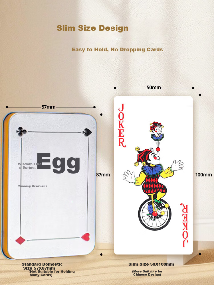 Play World PVC Plastic Waterproof Durable Narrow Edition Playing Cards for Guandan Game 1