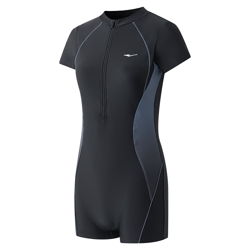 ERKE Women's One-Piece Square-Leg Conservative Slimming Professional Racing Swimwear for Swimming Pool Use