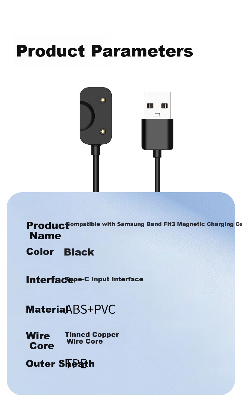 Masentek Magnetic Charger Cable for Samsung Galaxy Fit3 SM-R390 Smart Watch 13