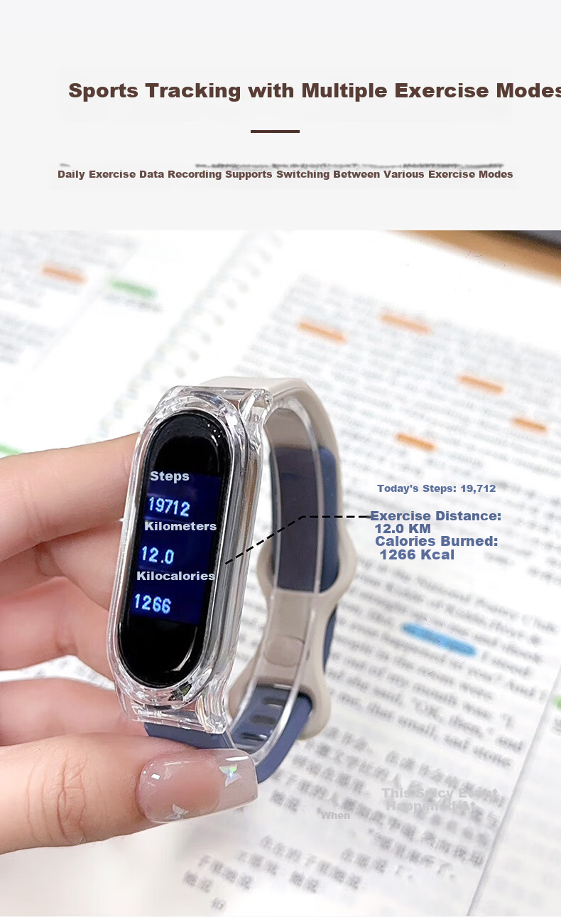 MAX-G Sports Watch for Men Students Electronic Smart Bracelet Heart Rate Blood Pressure Monitoring Alarm Clock Pedometer USB Charging for Women 6
