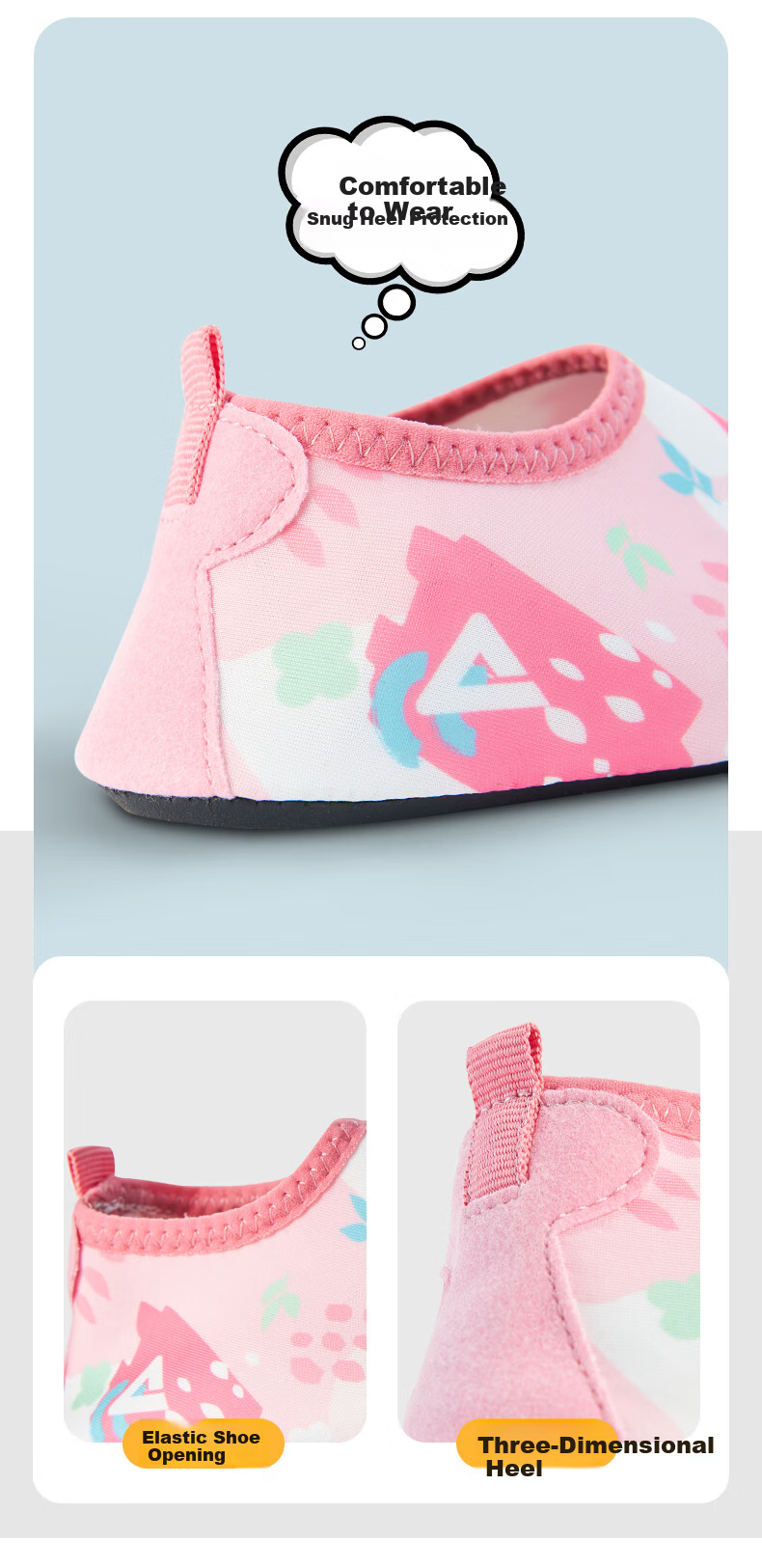 Peak Kids Beach Shoes Swimming Shoes Boys Girls Outdoor Water Park Wading Creek Anti-Slip Cut-Resistant Barefoot Skin-Friendly Shoes 4