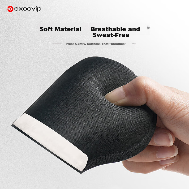EXCO Memory Foam Keyboard Wrist Rest Ergonomic Mouse Pad Wrist Support 104-Key Keyboard Wrist Pad Anti-Carpal Tunnel Palm Support Large Size 0585 Black 5