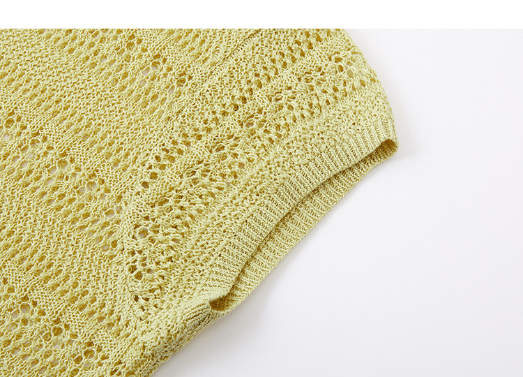 Demana [Lyocell] Summer Minimalist Hollow Jacquard Raglan Stripe Loose Slim Knit Sweater for Women Premium Feel 16