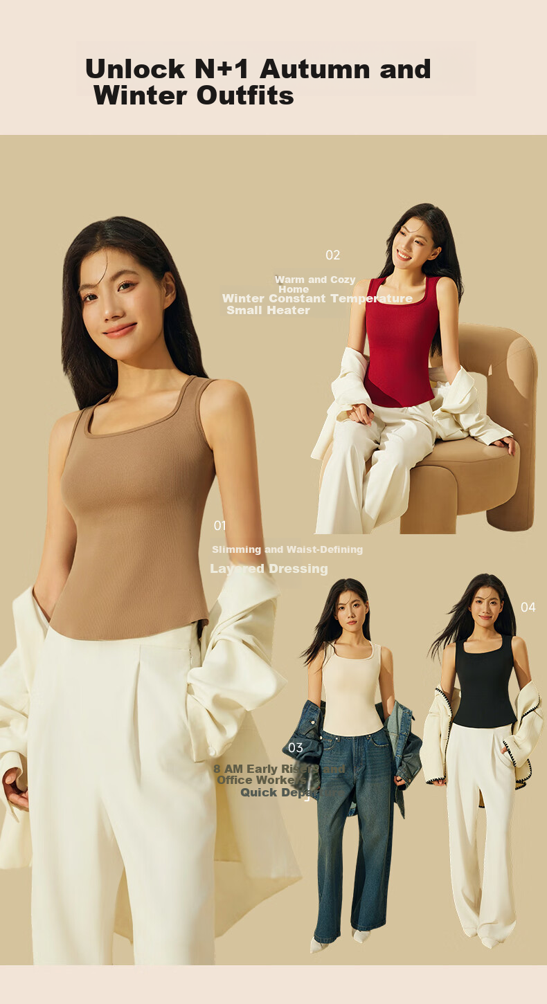 Ziyu Style Women's Thermal Vest 7A Antibacterial Base Layer Autumn Winter Bra-Integrated Mulberry Silk Undershirt 11