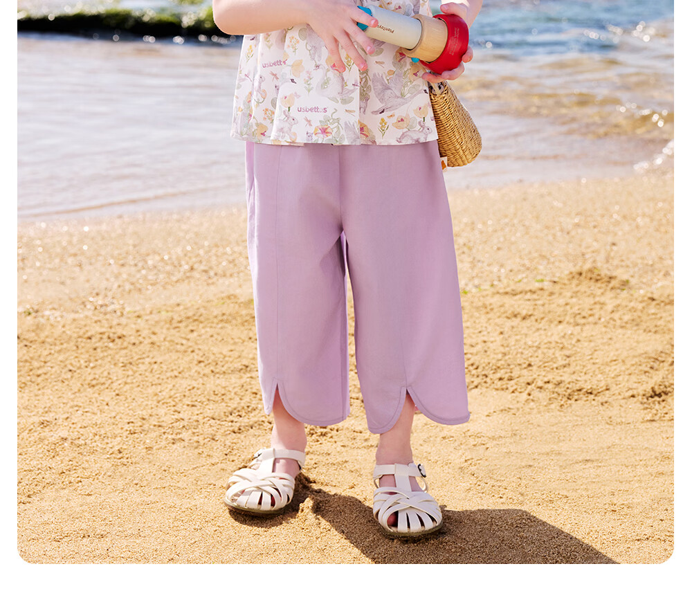 Betis Girls' Printed Two-Piece Set 2026 Summer Floral Casual Outfit Children's Camisole and Cropped Pants Baby Set 20