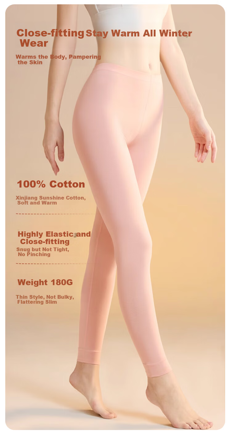 Yalu 100% Cotton Anti-Mite Anti-Static Men's Thermal Long Johns Thin Winter Warm Cotton Antibacterial Underwear 12