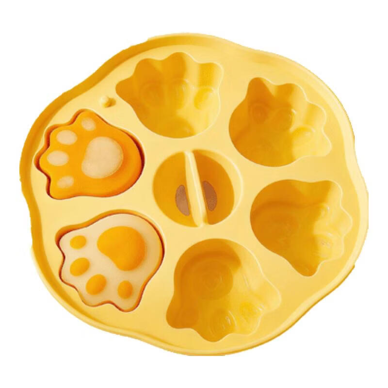 Baoshi Baby Food Steamer Mold, Infant Feeding Tool, DIY Food-Grade Silicone Steaming And Freezing Mold, Cat Paw Shape
