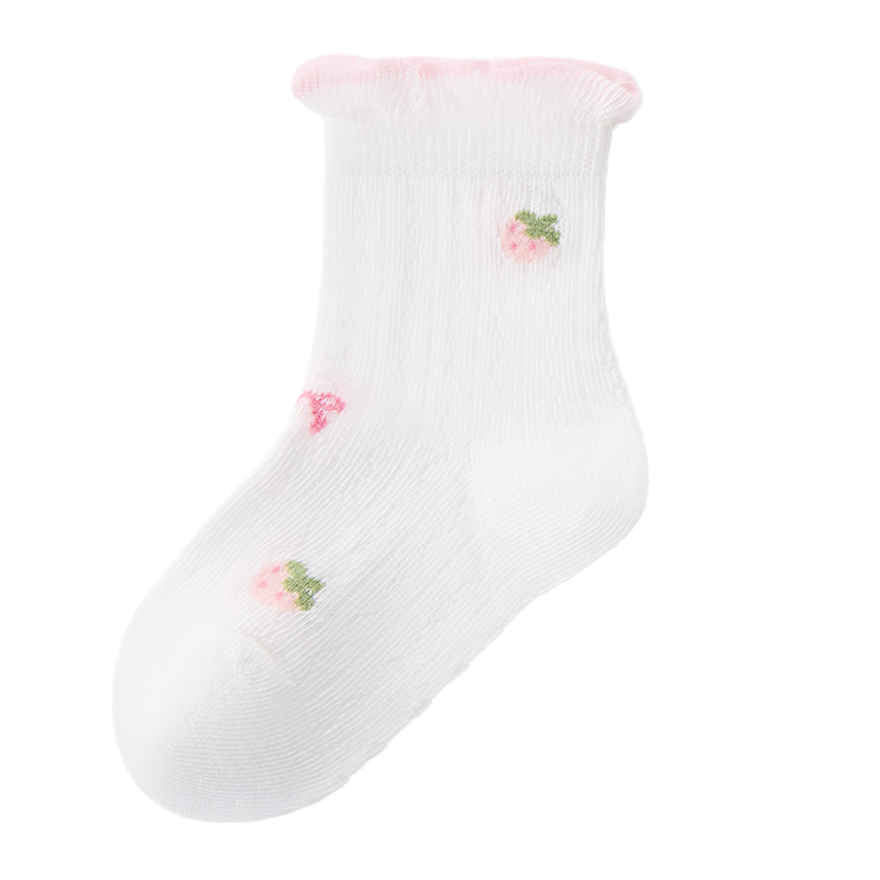 Betis Children's Socks 0-1 Year Summer Thin Breathable Baby Girl Mid-Calf Soft Lace Princess Socks