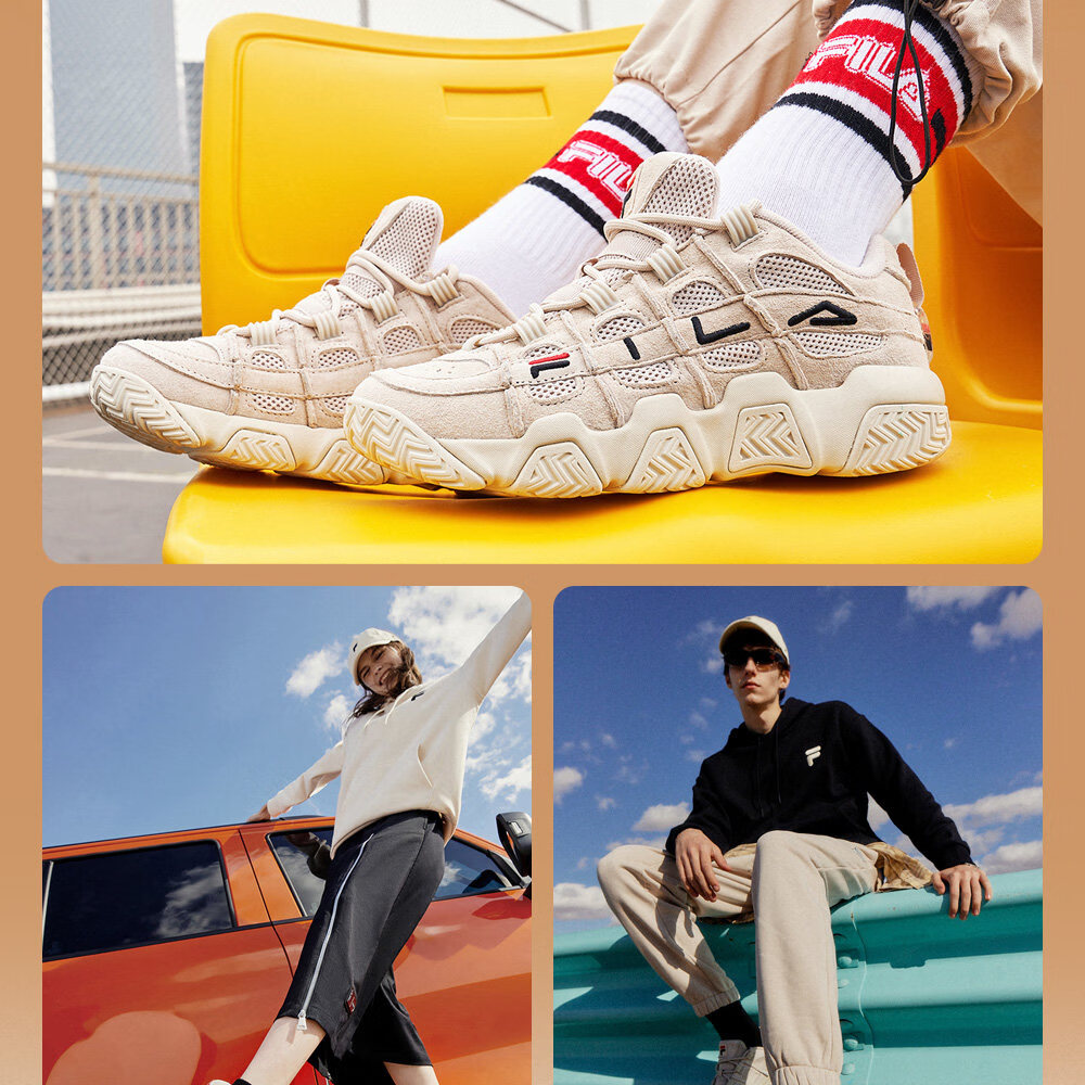 FILA FUSION Retro Bread Shoes Summer Fashion Casual Men's Sports Basketball Shoes 17