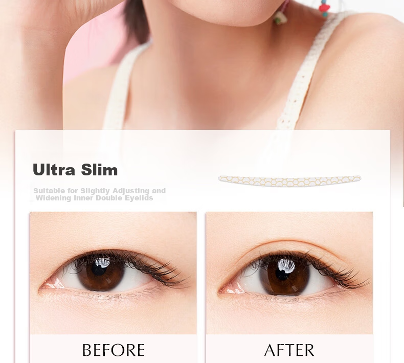 Unny Club Donut Double Eyelid Tape M-Shaped 150pcs Invisible Transparent Triangular Natural Seamless Eyelid Shaping for Women 19