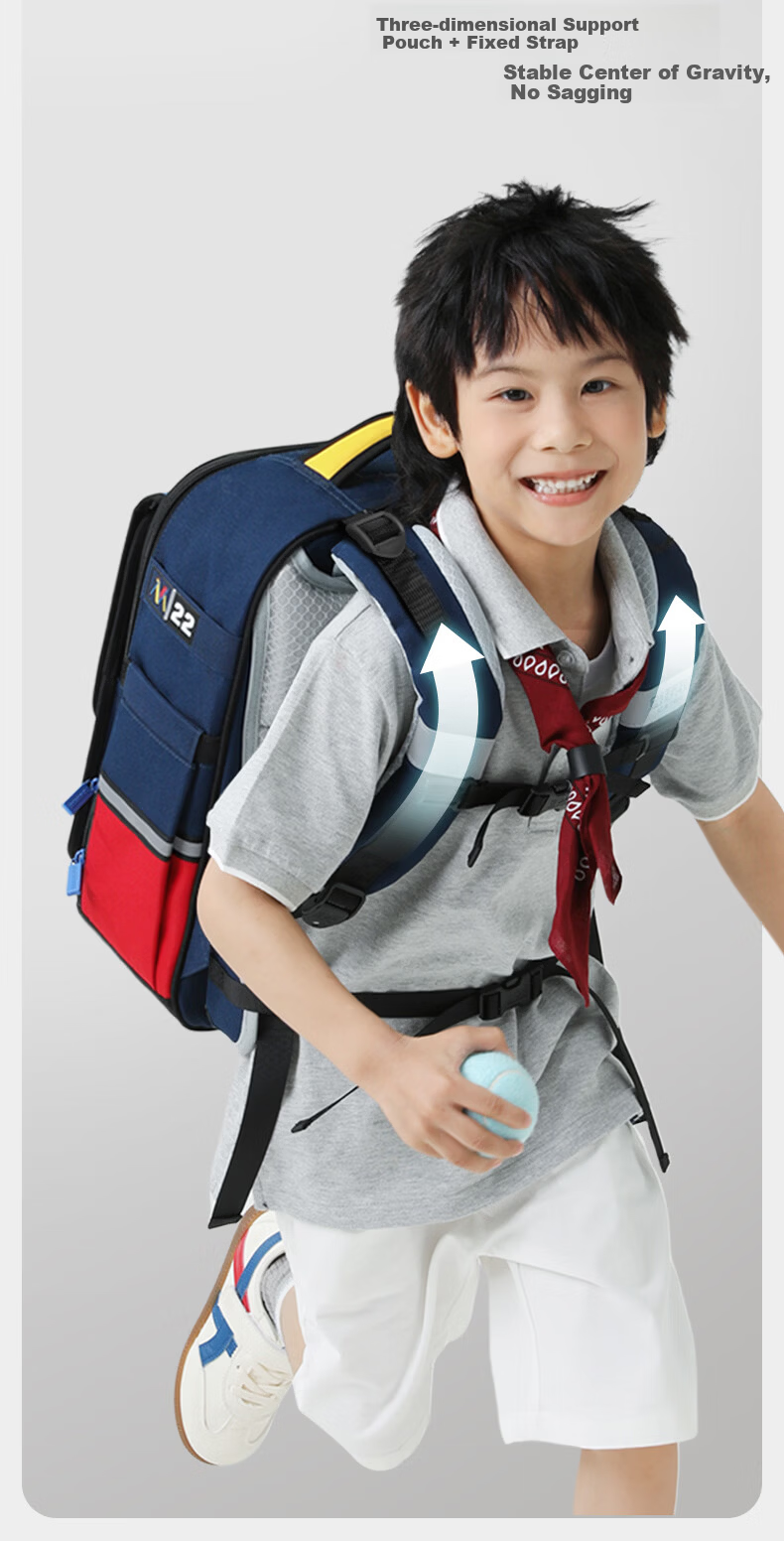 Cambridge Tree School Backpack for Primary Students Grades 1-3, Child Lightweight Ergonomic Large Capacity Anti-Drop Bag, Mangxing Rabbit Small Size 14