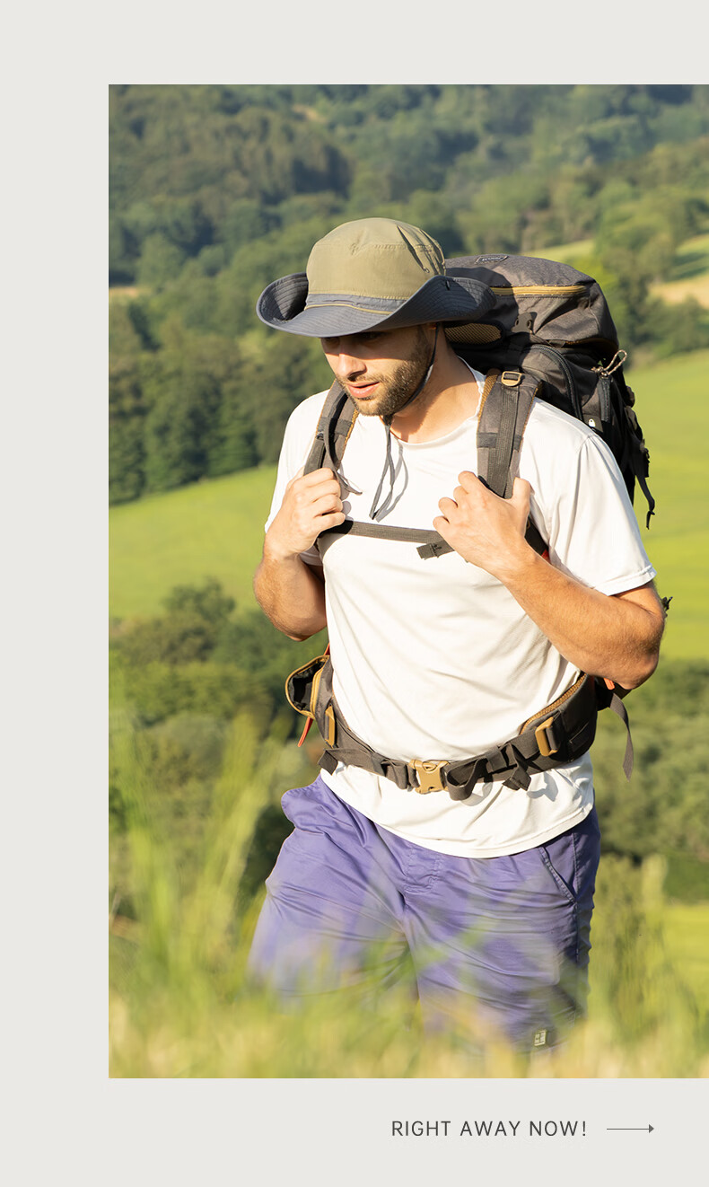 TOPEX Large Brim Bucket Hat for Men Water-Repellent Summer Outdoor Fishing Hat Breathable UV Protection Hiking Mountaineering Cap 22
