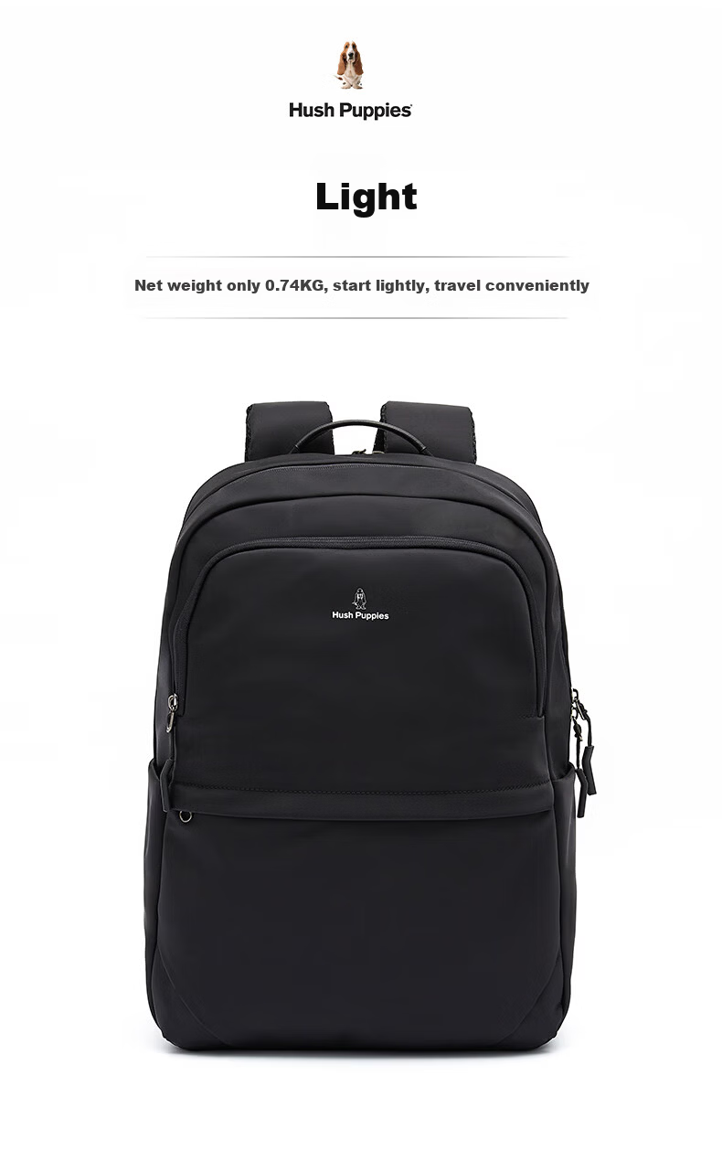Hush Puppies Men's Large Capacity Casual Travel Backpack Laptop Bag Multifunctional School Bag Birthday Gift for Boyfriend 2