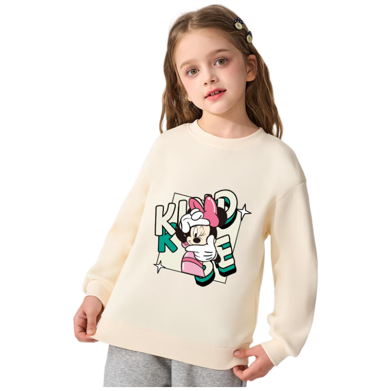 Disney Spring and Autumn Pullover Sweatshirt for Older Kids, Crew Neck Casual Top, Non-Fleece Boys' Printed College Style