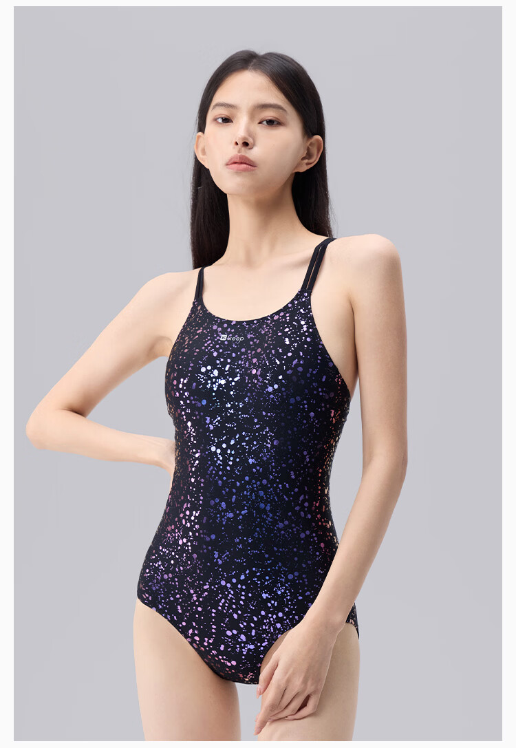 Keep Women's One-Piece Triangle Swimsuit Fashion Coated Slimming Swimwear Gear 660 Black L 8