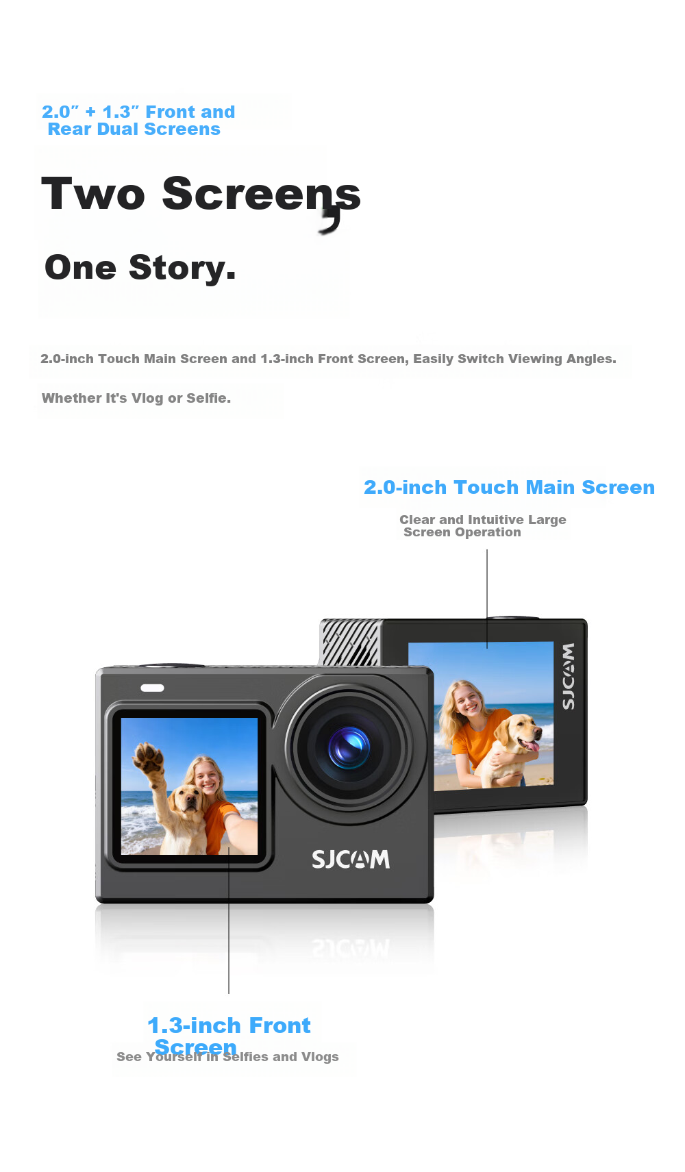 SJCAM SJ6 Ultra 4K Vertical Shooting Action Camera Horizon Stabilization Voice Control Motorcycle DVR Fishing Outdoor First-Person Pre-Recording Vlog 32GB 5