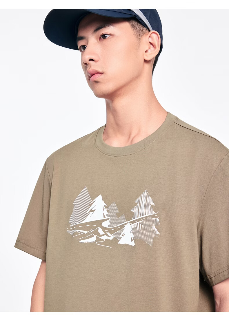 Erke Men's Crew Neck Short Sleeve Knit Shirt Summer Outdoor Casual Sports T-Shirt Fashion Basic Versatile Top 10