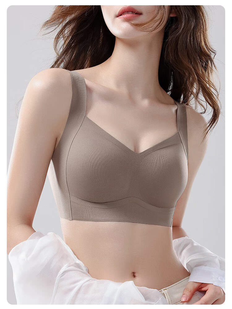 Urban Beauty 2-Pack Lightweight Seamless Foundation Liquid Sports Bra Anti-Sagging Side Support Wire-Free Push-Up Vest Bra 26