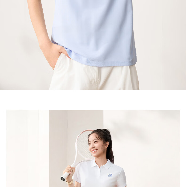 361° Women's Spring Summer Sports Polo Shirt Quick-Dry Fitness Casual Running Short Sleeve Top 662624111H-2 15