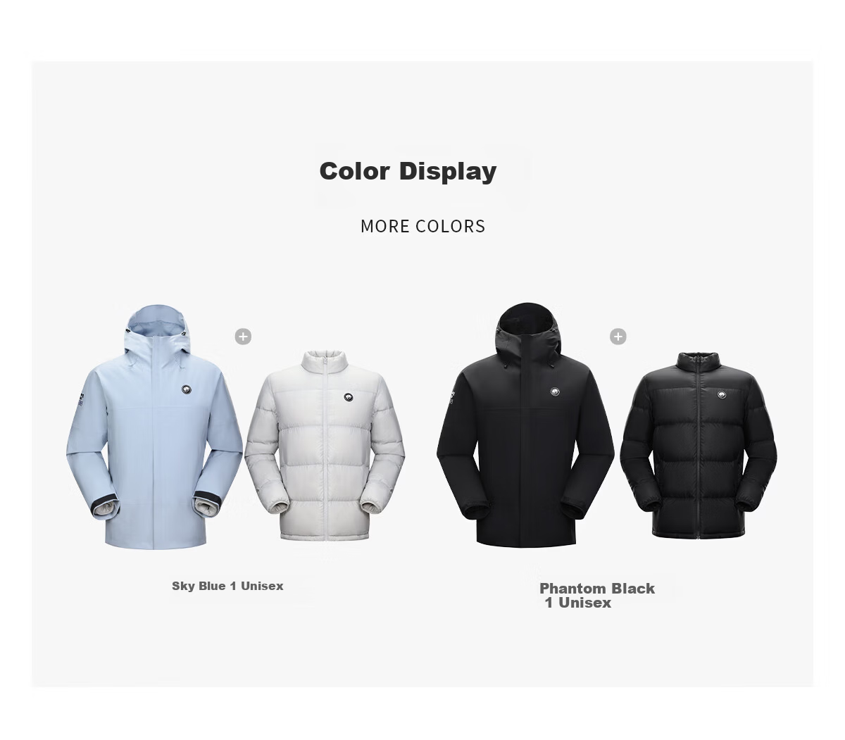 Panda [Rain Shell MAX] 3-in-1 Goose Down Liner Waterproof Jacket Unisex Cold-Resistant Warm Autumn Winter Hiking Coat B297, XS 22