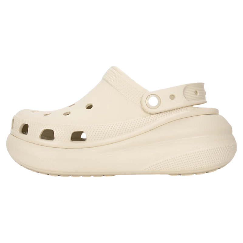 CROCS Unisex Puff Clog Sandals, Outdoor Casual Fashion Platform Slip-On Beach Shoes, 207521-2Y2, Size 37-38