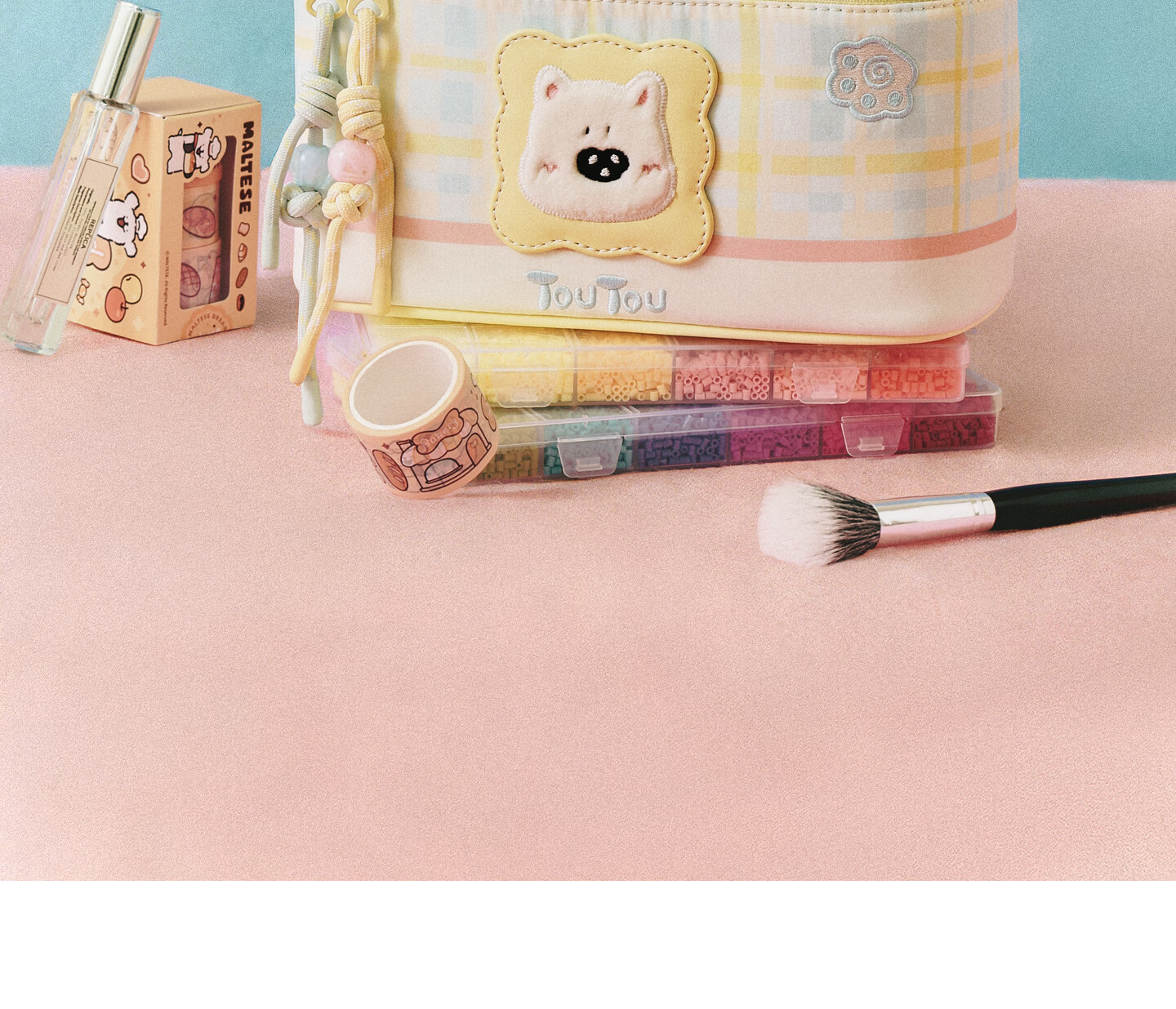 Toutou 2026 New West Highland Makeup Bag Large Capacity Portable Toiletry Bag Cosmetic Storage Bag Qixi Birthday Gift 31