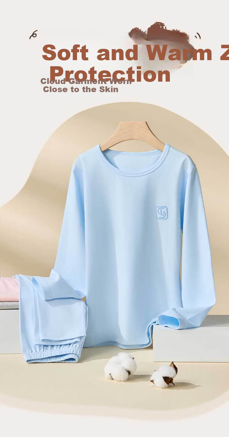 LangSha Children's Autumn Thermal Underwear Set Girls Wool Silk Long Johns Autumn Winter Warm Innerwear for Older Girls 1
