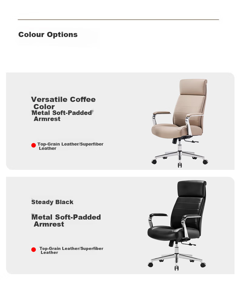 Botai Boss Chair Top-Grain Leather Reclining Office Chair Home Computer Chair Ergonomic Nap Swivel Chair 91931H 9