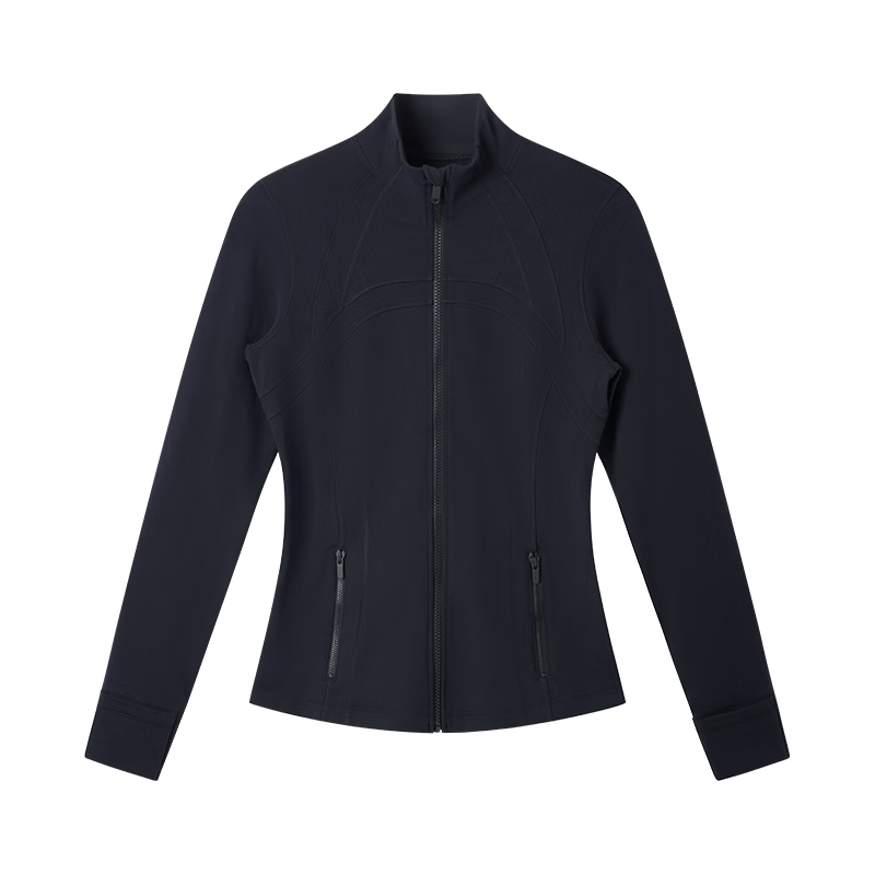 JD Jingzao 2026 New Spring Summer Define Women's Sports Jacket Running Fitness Slim Fit Coat Black L