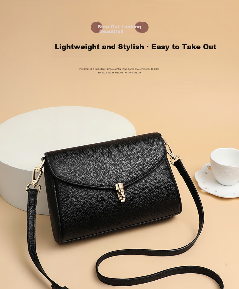 YUYULA Leather Women's Crossbody Bag Mom Bag Middle-aged and Young Luxury Shoulder Bag Birthday Gift High-end Feel for Girlfriend Wife 1