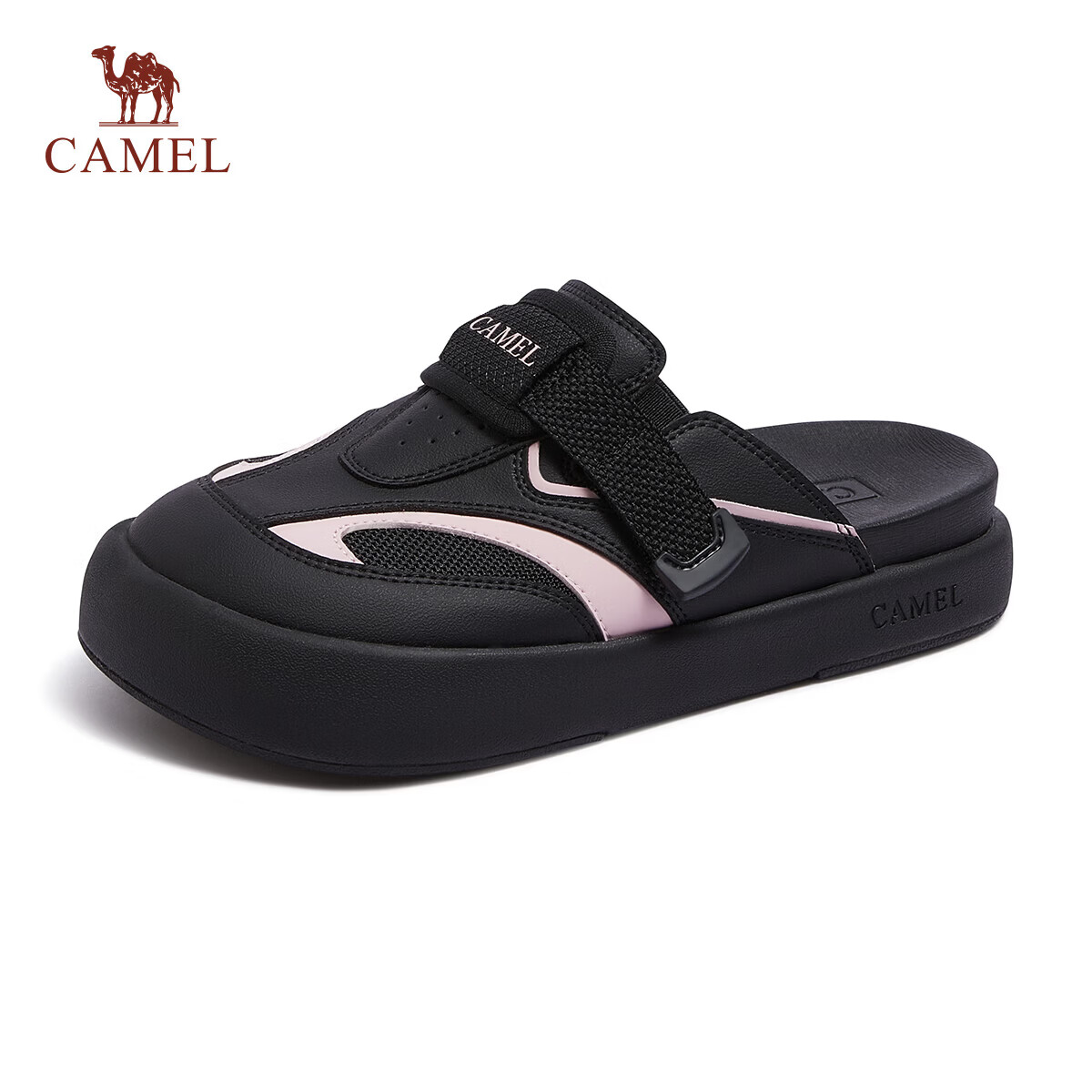 CAMEL Yunbei Women's Lightweight Soft Sporty Birkenstock Half-Slip Casual Shoes L26S076030 Black Size 35